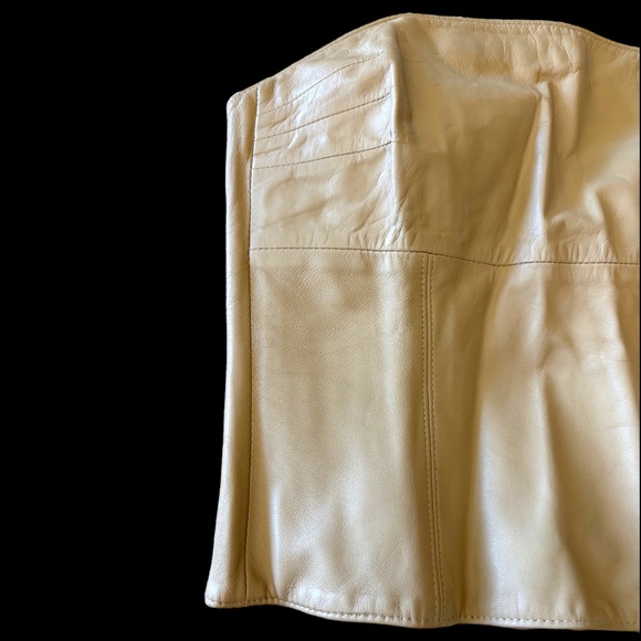Penta Beige Leather Bustier - Picture 3 of 4